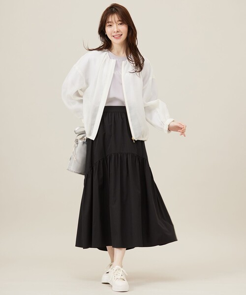 【洗える】2wayストレッチジョーゼットロゴ ロンT 洗える】2wayストレッチジョーゼットロゴ ロンT / any SiS