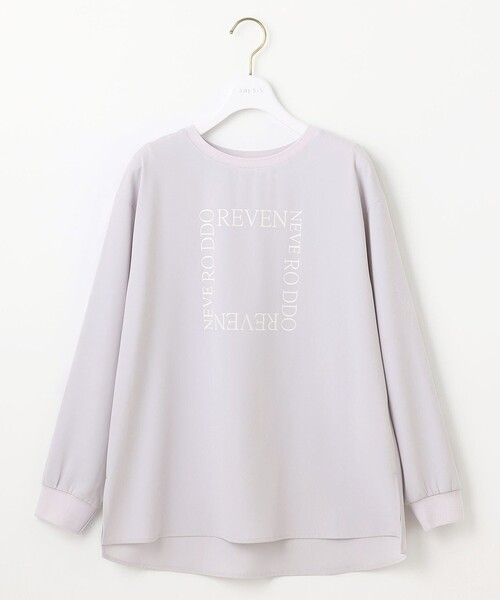 ANY SIS(エニィスィス)の「【洗える】2wayストレッチジョーゼットロゴ ロンT(Tシャツ/カットソー・レディース・ホワイト系1/ホワイト系/ライラック系1/ライラック系・2)」の20枚目の写真