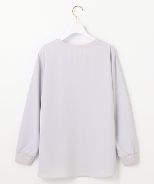 ANY SIS(エニィスィス)の「【洗える】2wayストレッチジョーゼットロゴ ロンT(Tシャツ/カットソー・レディース・ホワイト系1/ホワイト系/ライラック系1/ライラック系・2)」の21枚目の写真