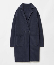 allureville | 片畦ニットコート(チェスターコート)
