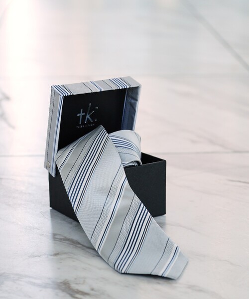 tk.TAKEO KIKUCHI（ティーケータケオキクチ）の「◆【BOX入り】ベーシックタイ（ネクタイ・メンズ・グレー系その他4/サックスブルー系2/モスグリーン系3/ライトグレー系2/ネイビー系2/ブルー系その他5・00）」の2枚目の写真