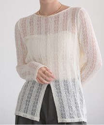 【Raffime】レースインナー長袖トップス