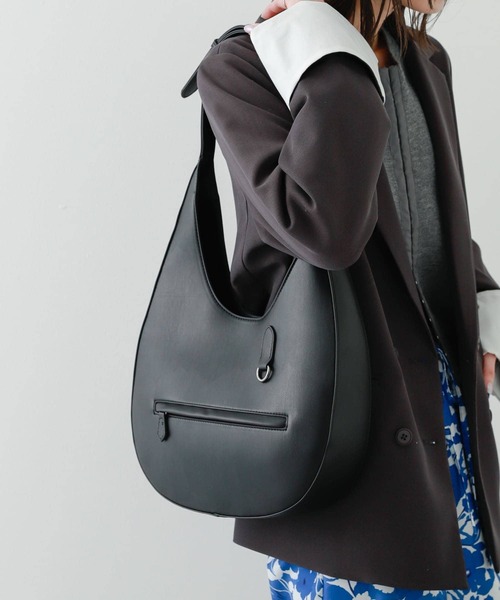 SENSE OF PLACE by URBAN RESEARCH（センスオブプレイスバイアーバンリサーチ）の「ワンハンドルラウンドバッグ（ショルダーバッグ・レディース・ブラウン/ブラック/アイボリー・ONE）」の9枚目の写真