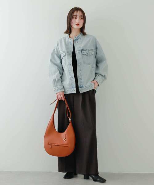 SENSE OF PLACE by URBAN RESEARCH（センスオブプレイスバイアーバンリサーチ）の「ワンハンドルラウンドバッグ（ショルダーバッグ・レディース・ブラウン/ブラック/アイボリー・ONE）」の18枚目の写真