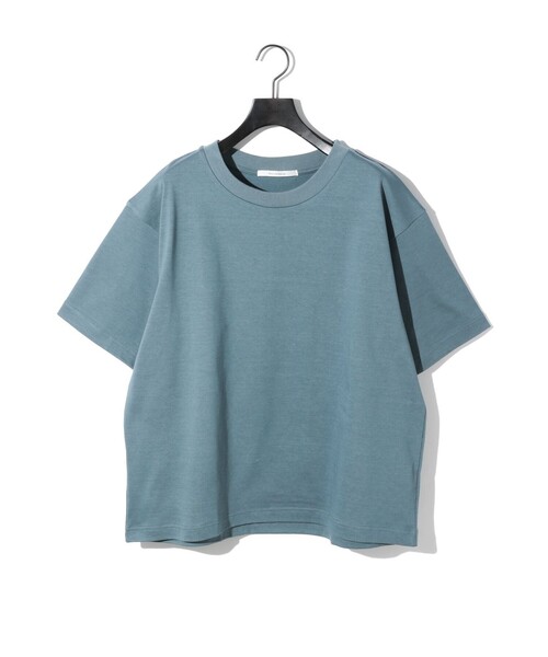 MIDIUMISOLID(ミディウミソリッド)の「MIDIUMISOLID Men’s ハーフスリーブベーシックプルオーバー(Tシャツ/カットソー・メンズ・オフホワイト/ライトグレー/ブラック・48)」の4枚目の写真