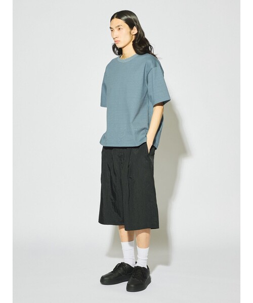 MIDIUMISOLID(ミディウミソリッド)の「MIDIUMISOLID Men’s ハーフスリーブベーシックプルオーバー(Tシャツ/カットソー・メンズ・オフホワイト/ライトグレー/ブラック・48)」の14枚目の写真