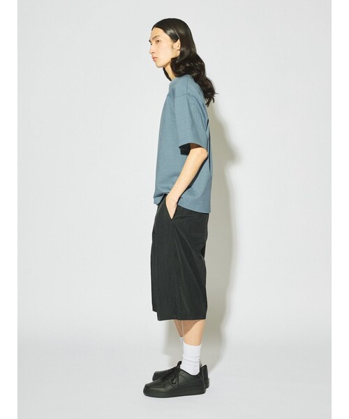 MIDIUMISOLID(ミディウミソリッド)の「MIDIUMISOLID Men’s ハーフスリーブベーシックプルオーバー(Tシャツ/カットソー・メンズ・オフホワイト/ライトグレー/ブラック・48)」の15枚目の写真