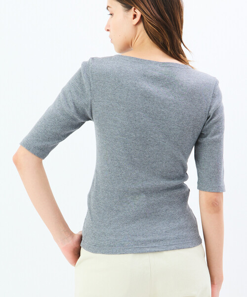 tシャツ ORCIVAL | リブ ボートネック5分袖カットソー WOMEN レディース セール】ORCIVAL | リブ ボートネック5分袖カットソー WOMEN（T