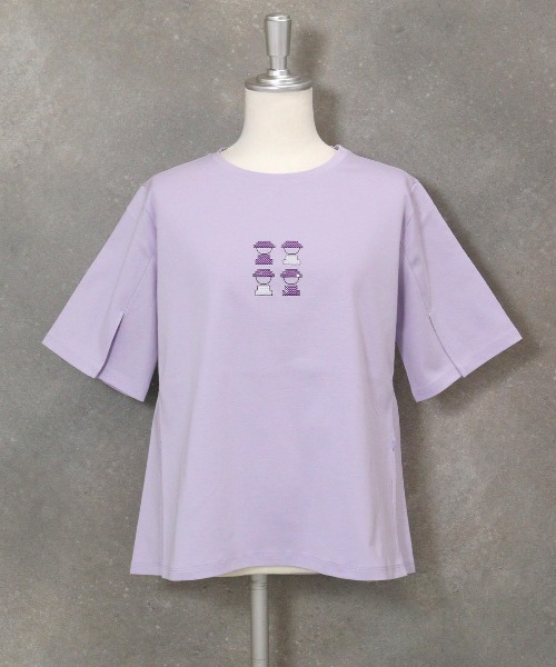 STUDIO PICONE(スタジオピッコーネ)の「スパンコールピコUV冷感Tシャツ(Tシャツ/カットソー・レディース・ライトパープル/ライトブルー/ブラック/ホワイト・L/M/LL)」の14枚目の写真