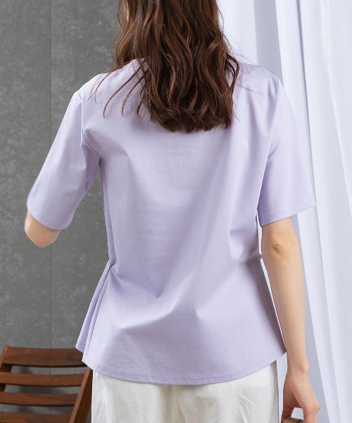 STUDIO PICONE(スタジオピッコーネ)の「スパンコールピコUV冷感Tシャツ(Tシャツ/カットソー・レディース・ライトパープル/ライトブルー/ブラック/ホワイト・L/M/LL)」の7枚目の写真