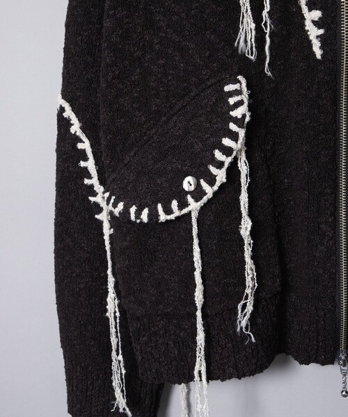 FACCIES(ファチーズ)の「【FACCIES/ファッチーズ】Slab Western Blanket Stitch Knit BLS(ブルゾン・メンズ・グレー/ブラック・FREE)」の15枚目の写真