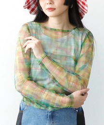 Three Four Time | チェックチュールシャーリングプルオーバー(Tシャツ/カットソー)