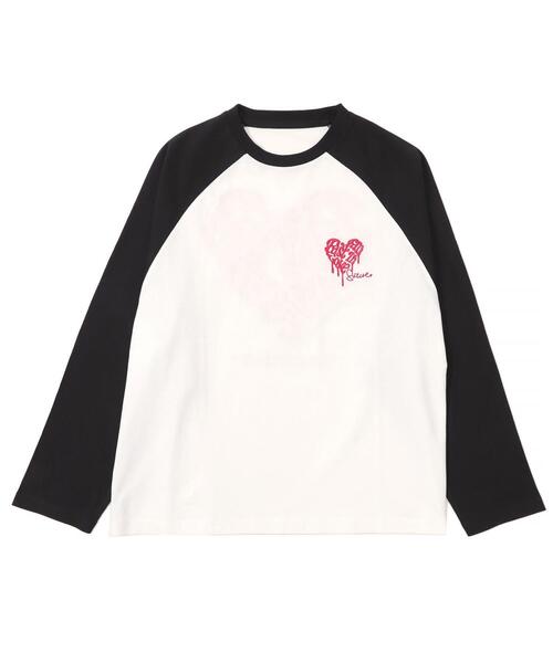 セール】WEGO/【25年春夏新作】ラグランハートグラフィックロンT