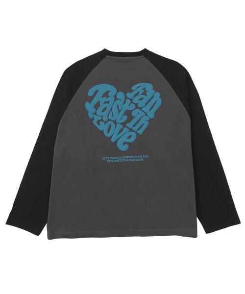 セール】WEGO/【25年春夏新作】ラグランハートグラフィックロンT