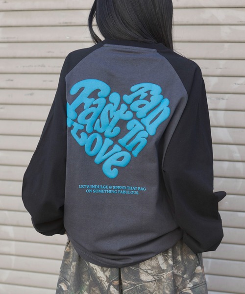 WEGO BOYNEXTDOOR ラグラングラフィックロングTシャツ 靴紐 BOYNEXTDOOR WEGO ボネクド ラグラングラフィックロングTシャツ