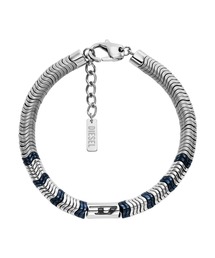 【DIESEL】DX1572931 シルバー&ブルービーズブレスレット/silver ディーゼル アクセサリー メンズ ブレスレット シルバー