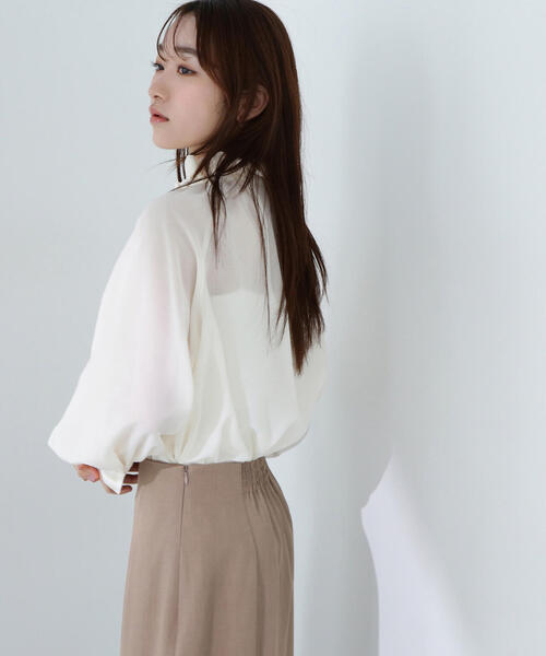 【美人百花4月号掲載】シアーボウタイブラウス 美人百花掲載】シアーボウタイブラウス | NATURAL BEAUTY BASIC