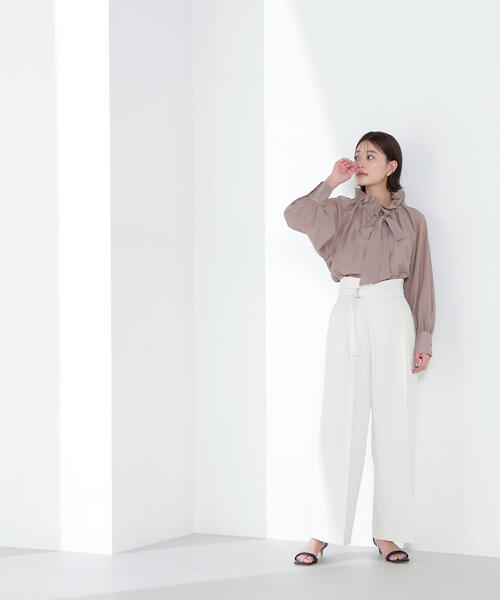 ◇【美人百花4月号掲載】シアーボウタイブラウス（シャツ