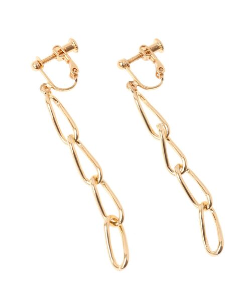 AMERICAN HOLIC（アメリカンホリック）の「チェーンモチーフイヤリング（イヤリング・レディース・ゴールド・FREE）」の7枚目の写真