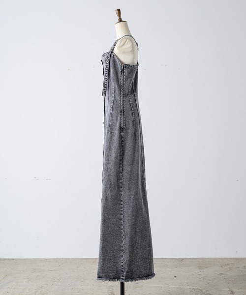 What Is Heart(ワットイズハート)の「denim long one-piece - デニムロングワンピース -(ワンピース・レディース・ブルー/グレー・MEDIUM/SMALL)」の14枚目の写真