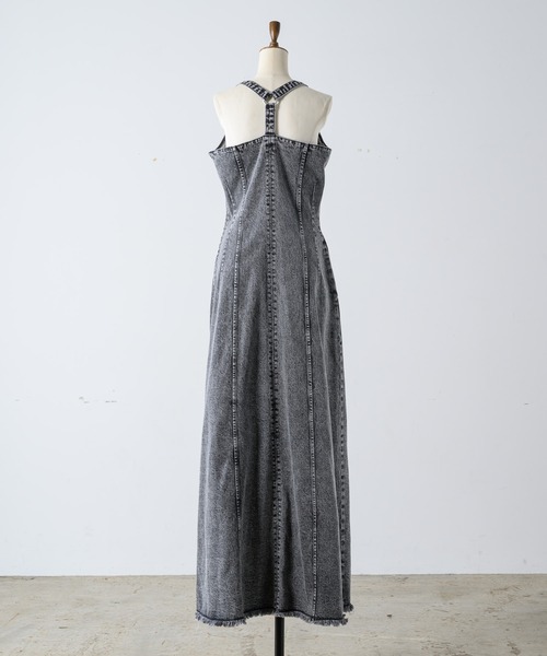 What Is Heart(ワットイズハート)の「denim long one-piece - デニムロングワンピース -(ワンピース・レディース・ブルー/グレー・MEDIUM/SMALL)」の15枚目の写真