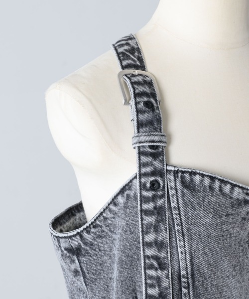 What Is Heart(ワットイズハート)の「denim long one-piece - デニムロングワンピース -(ワンピース・レディース・ブルー/グレー・MEDIUM/SMALL)」の17枚目の写真