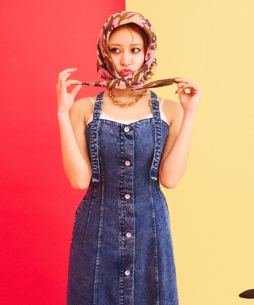 What Is Heart(ワットイズハート)の「denim long one-piece - デニムロングワンピース -(ワンピース・レディース・ブルー/グレー・MEDIUM/SMALL)」の8枚目の写真