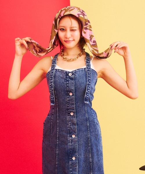 What Is Heart(ワットイズハート)の「denim long one-piece - デニムロングワンピース -(ワンピース・レディース・ブルー/グレー・MEDIUM/SMALL)」の9枚目の写真