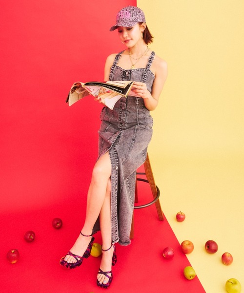 What Is Heart(ワットイズハート)の「denim long one-piece - デニムロングワンピース -(ワンピース・レディース・ブルー/グレー・MEDIUM/SMALL)」の7枚目の写真