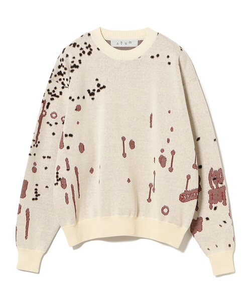BAL（バル）の「BAL / DRIP JACQUARD COTTON CREWNECK SWEATER（ニット/セーター・メンズ・ナチュラル/グレー・MEDIUM/X-LARGE/LARGE）」の3枚目の写真