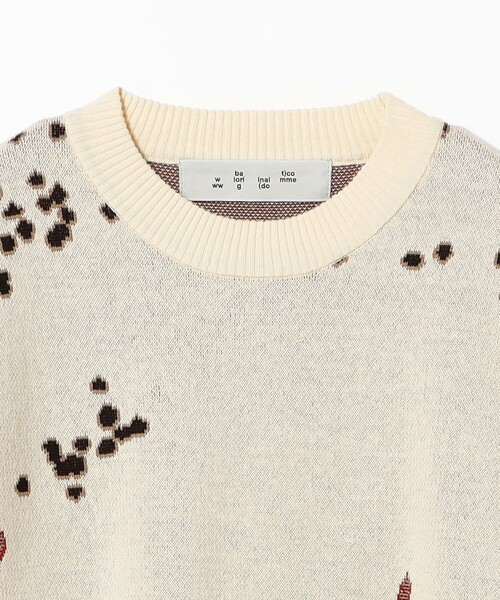 BAL（バル）の「BAL / DRIP JACQUARD COTTON CREWNECK SWEATER（ニット/セーター・メンズ・ナチュラル/グレー・MEDIUM/X-LARGE/LARGE）」の4枚目の写真