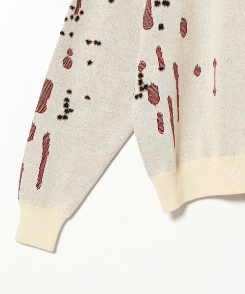 BAL（バル）の「BAL / DRIP JACQUARD COTTON CREWNECK SWEATER（ニット/セーター・メンズ・ナチュラル/グレー・MEDIUM/X-LARGE/LARGE）」の5枚目の写真