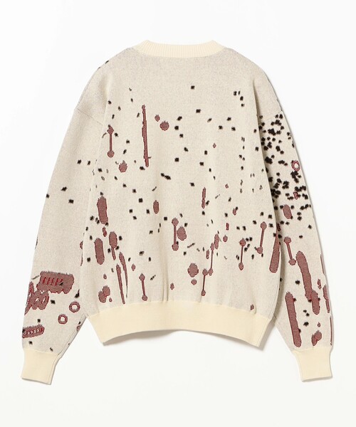 BAL（バル）の「BAL / DRIP JACQUARD COTTON CREWNECK SWEATER（ニット/セーター・メンズ・ナチュラル/グレー・MEDIUM/X-LARGE/LARGE）」の6枚目の写真