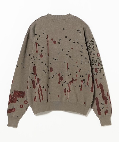 BAL（バル）の「BAL / DRIP JACQUARD COTTON CREWNECK SWEATER（ニット/セーター・メンズ・ナチュラル/グレー・MEDIUM/X-LARGE/LARGE）」の9枚目の写真