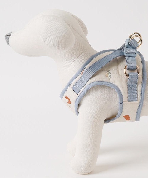 moncheri モンシェリ] 恐竜さん柄刺繍ハーネス+リードSET / 犬