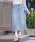 Levi's（リーバイス）の「Levi's/リーバイス ハイライズ Aラインスカート ライトインディゴ（デニムスカート・23inch）」