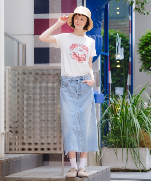 セール】Levi's/リーバイス ハイライズ Aラインスカート ライト