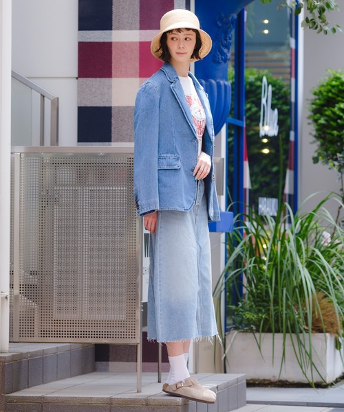 Levi's(リーバイス)の「Levi's/リーバイス ハイライズ Aラインスカート ライトインディゴ(デニムスカート・レディース・ライトインディゴブルー・23inch/24inch/25inch/26inch/27inch/28inch)」の16枚目の写真