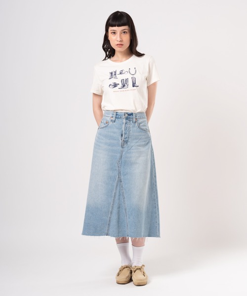 Levi's(リーバイス)の「Levi's/リーバイス ハイライズ Aラインスカート ライトインディゴ(デニムスカート・レディース・ライトインディゴブルー・23inch/24inch/25inch/26inch/27inch/28inch)」の20枚目の写真