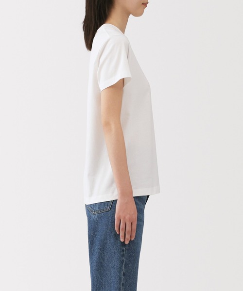 無印良品(ムジルシリョウヒン)の「婦人 天竺編みクルーネック半袖Tシャツ(Tシャツ/カットソー・レディース・ブルー系/ブラック/ライトイエロー/グレー/ホワイト/イエロー系/ブラック系/ライトピンク/ブラウン系・M/XS/XL/L/S)」の19枚目の写真