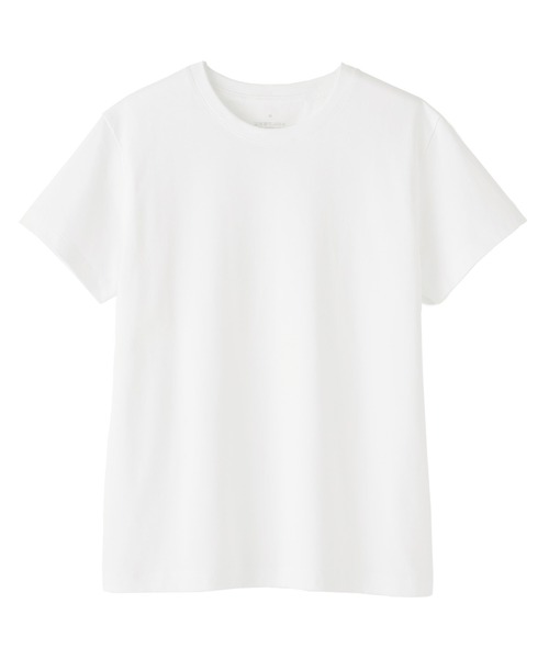 無印良品(ムジルシリョウヒン)の「婦人 天竺編みクルーネック半袖Tシャツ(Tシャツ/カットソー・レディース・ブルー系/ブラック/ライトイエロー/グレー/ホワイト/イエロー系/ブラック系/ライトピンク/ブラウン系・M/XS/XL/L/S)」の11枚目の写真