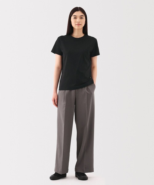 無印良品(ムジルシリョウヒン)の「婦人 天竺編みクルーネック半袖Tシャツ(Tシャツ/カットソー・レディース・ブルー系/ブラック/ライトイエロー/グレー/ホワイト/イエロー系/ブラック系/ライトピンク/ブラウン系・M/XS/XL/L/S)」の14枚目の写真