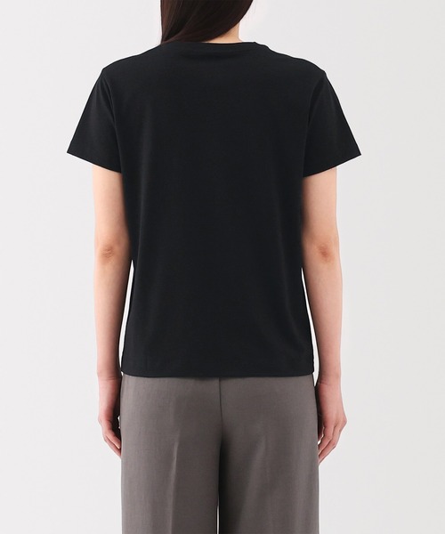 無印良品(ムジルシリョウヒン)の「婦人 天竺編みクルーネック半袖Tシャツ(Tシャツ/カットソー・レディース・ブルー系/ブラック/ライトイエロー/グレー/ホワイト/イエロー系/ブラック系/ライトピンク/ブラウン系・M/XS/XL/L/S)」の16枚目の写真