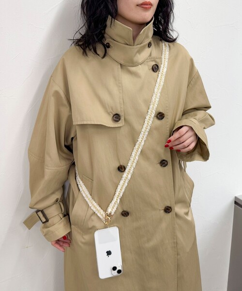 fredy emue（フレディエミュ）の「【by daisy/バイデイジー】ツィードチェーンストラップ ロング（その他小物・レディース・ブラック/アイボリー/ブラック系その他3・FREE）」の4枚目の写真