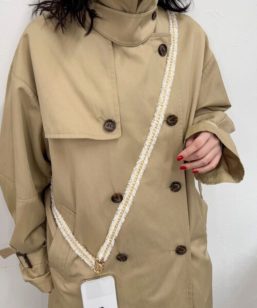 fredy emue（フレディエミュ）の「【by daisy/バイデイジー】ツィードチェーンストラップ ロング（その他小物・レディース・ブラック/アイボリー/ブラック系その他3・FREE）」の5枚目の写真