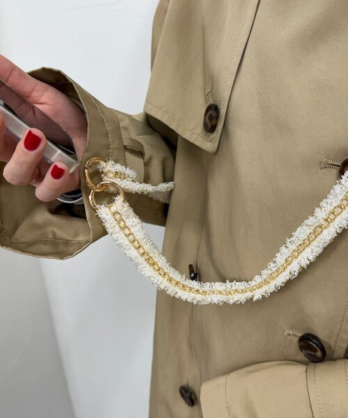 fredy emue（フレディエミュ）の「【by daisy/バイデイジー】ツィードチェーンストラップ ロング（その他小物・レディース・ブラック/アイボリー/ブラック系その他3・FREE）」の7枚目の写真