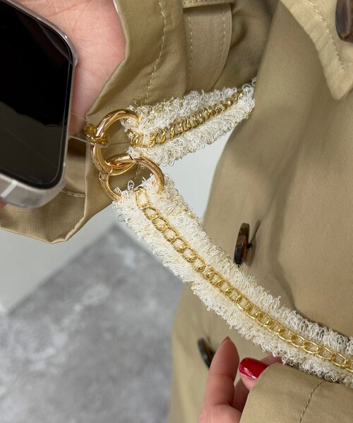 fredy emue（フレディエミュ）の「【by daisy/バイデイジー】ツィードチェーンストラップ ロング（その他小物・レディース・ブラック/アイボリー/ブラック系その他3・FREE）」の8枚目の写真