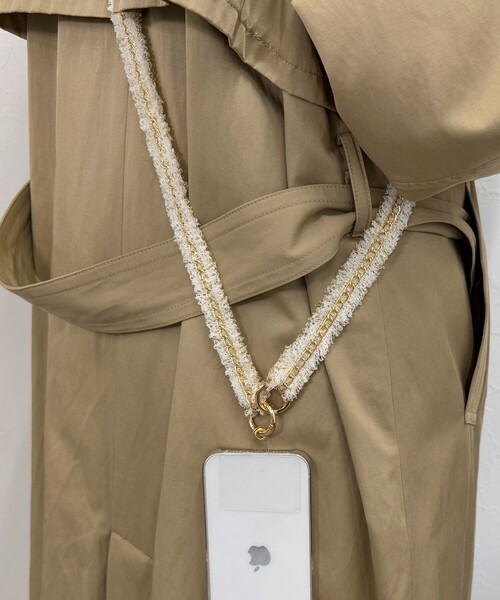 fredy emue（フレディエミュ）の「【by daisy/バイデイジー】ツィードチェーンストラップ ロング（その他小物・レディース・ブラック/アイボリー/ブラック系その他3・FREE）」の9枚目の写真