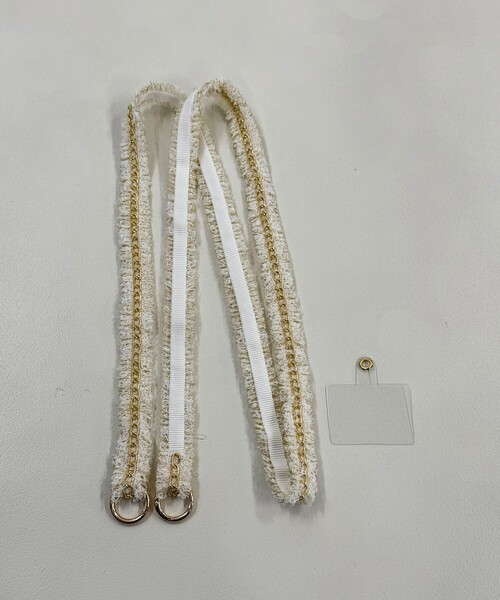 fredy emue（フレディエミュ）の「【by daisy/バイデイジー】ツィードチェーンストラップ ロング（その他小物・レディース・ブラック/アイボリー/ブラック系その他3・FREE）」の19枚目の写真