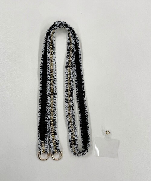 fredy emue（フレディエミュ）の「【by daisy/バイデイジー】ツィードチェーンストラップ ロング（その他小物・レディース・ブラック/アイボリー/ブラック系その他3・FREE）」の22枚目の写真